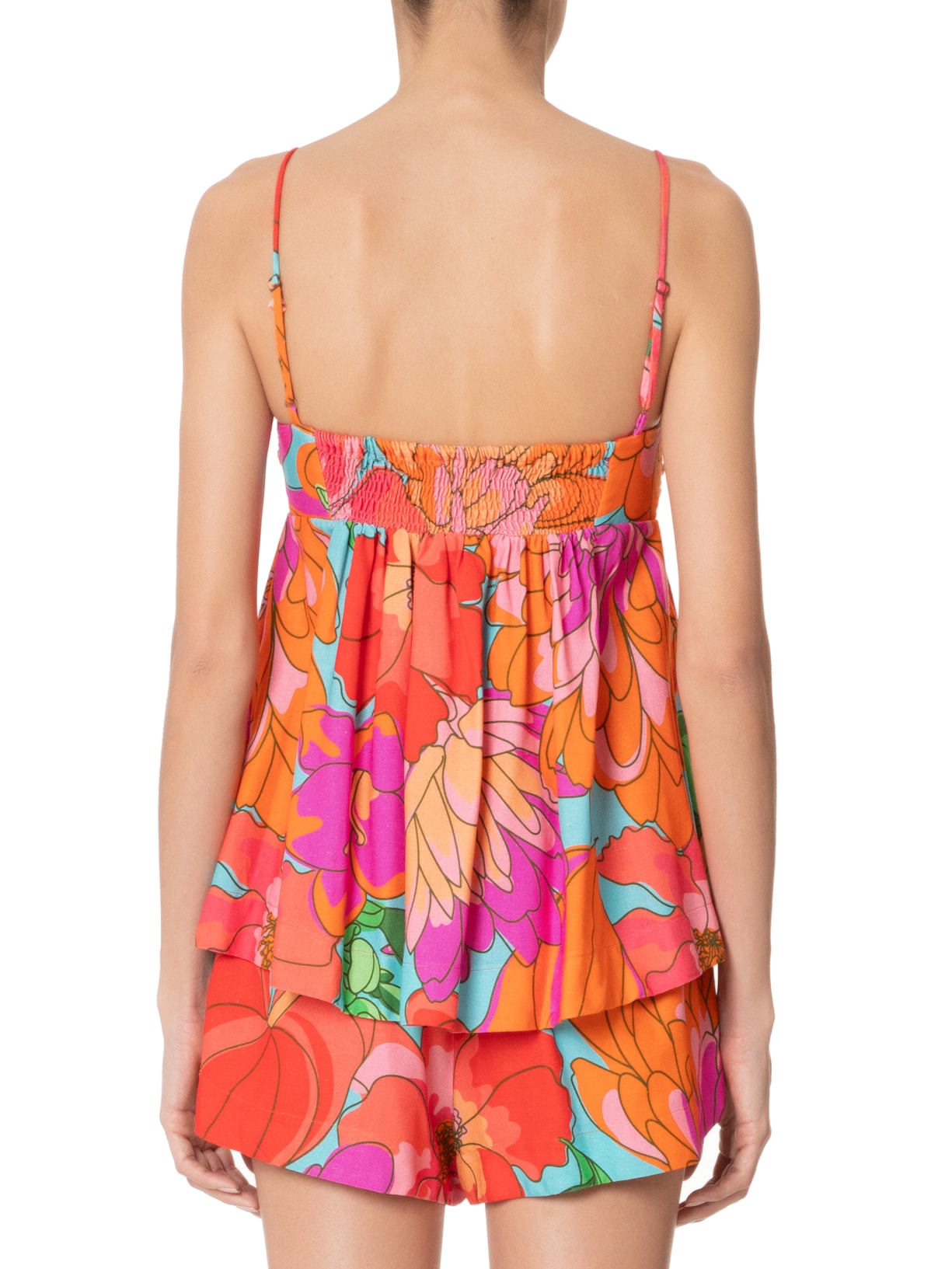 Blusa Feminina Primavera De Cor Azul Farm