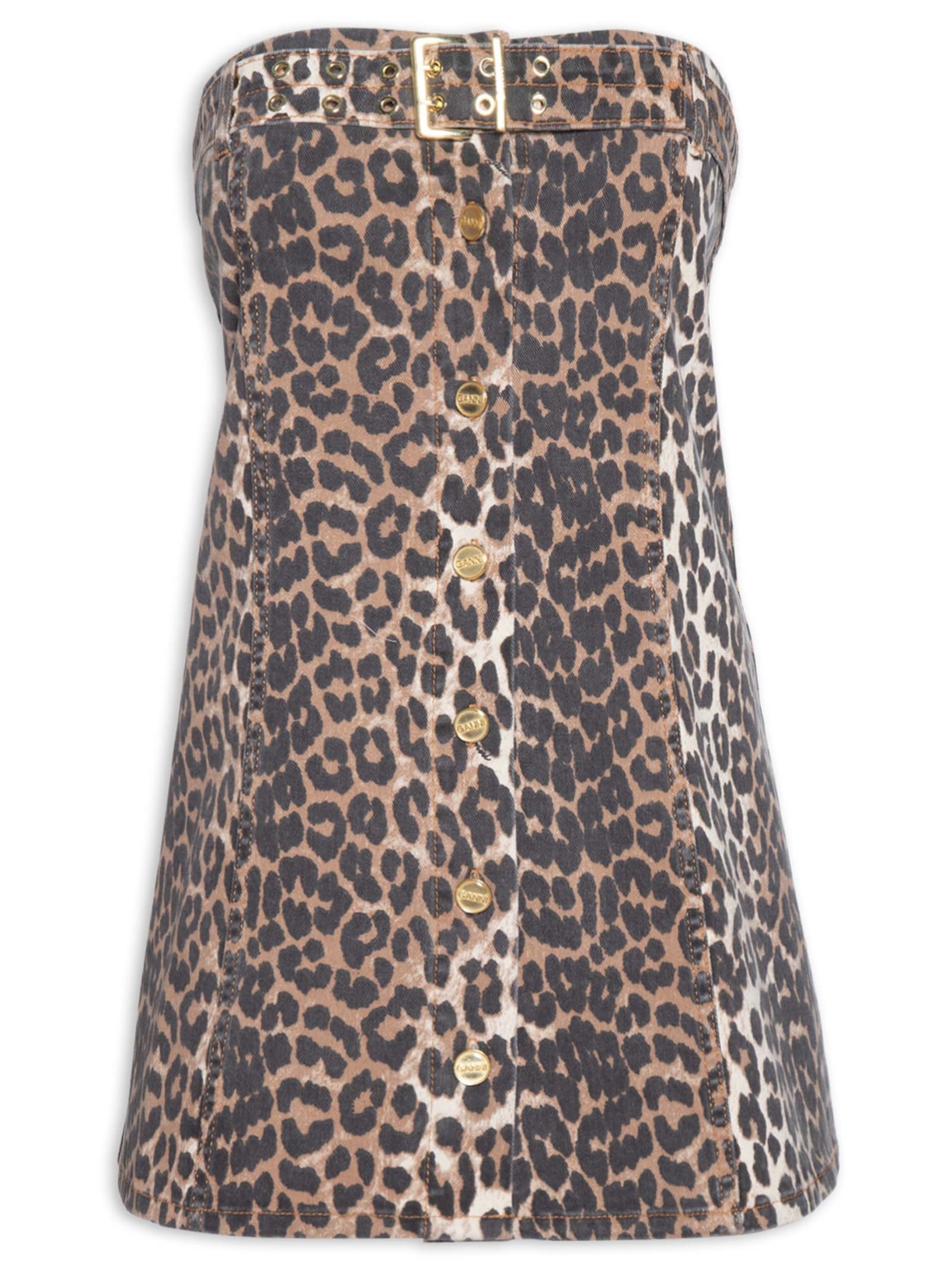 Blusa Feminina Print Denim Corsage - Animal Print