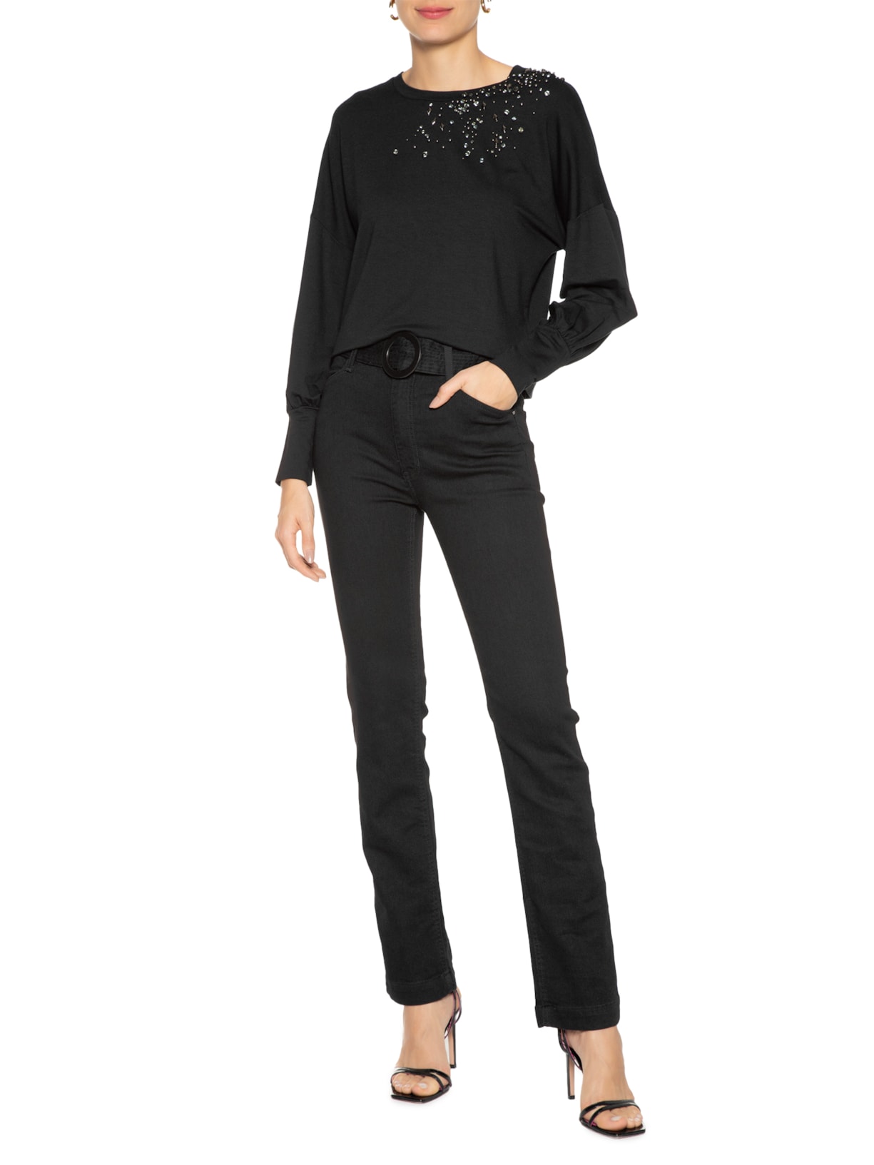 Blusa Feminina Priscila Preto Le Lis