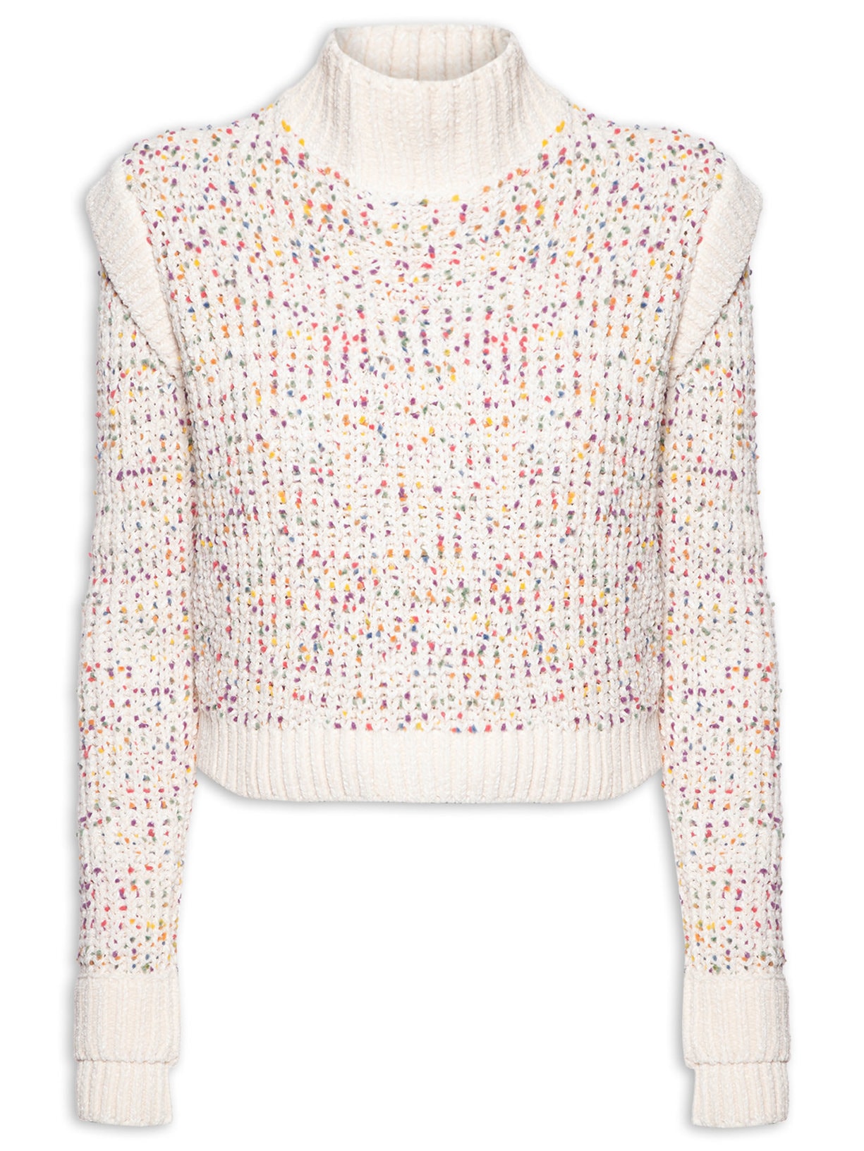 Blusa Feminina Pull De Tricot Punho Duplo - Bege