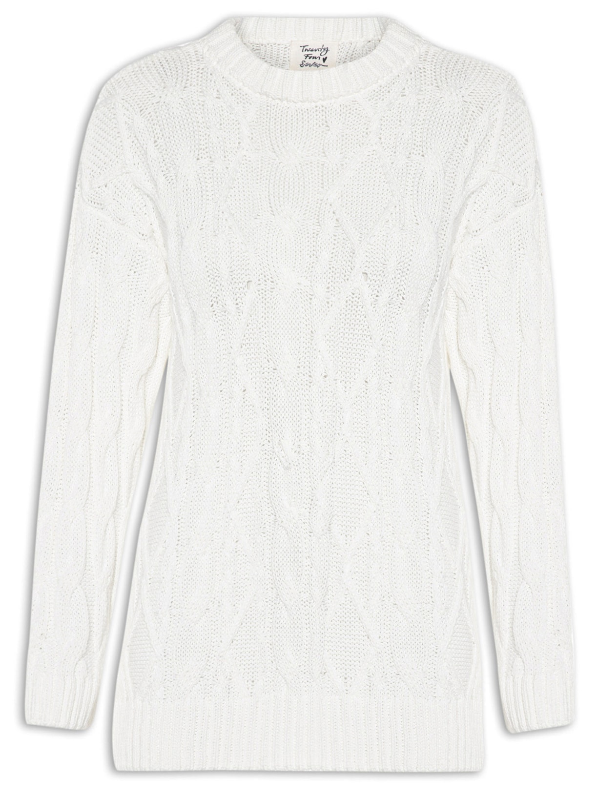 Blusa Feminina Pull Trança Lety - Off White