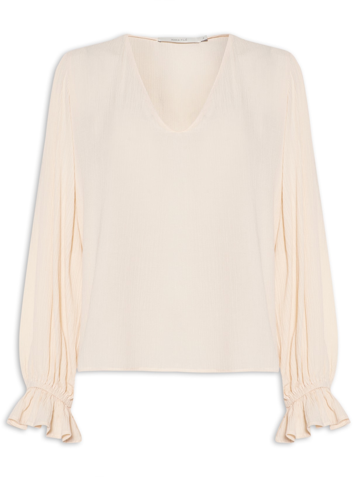 Blusa Feminina Punho Babado - Bege