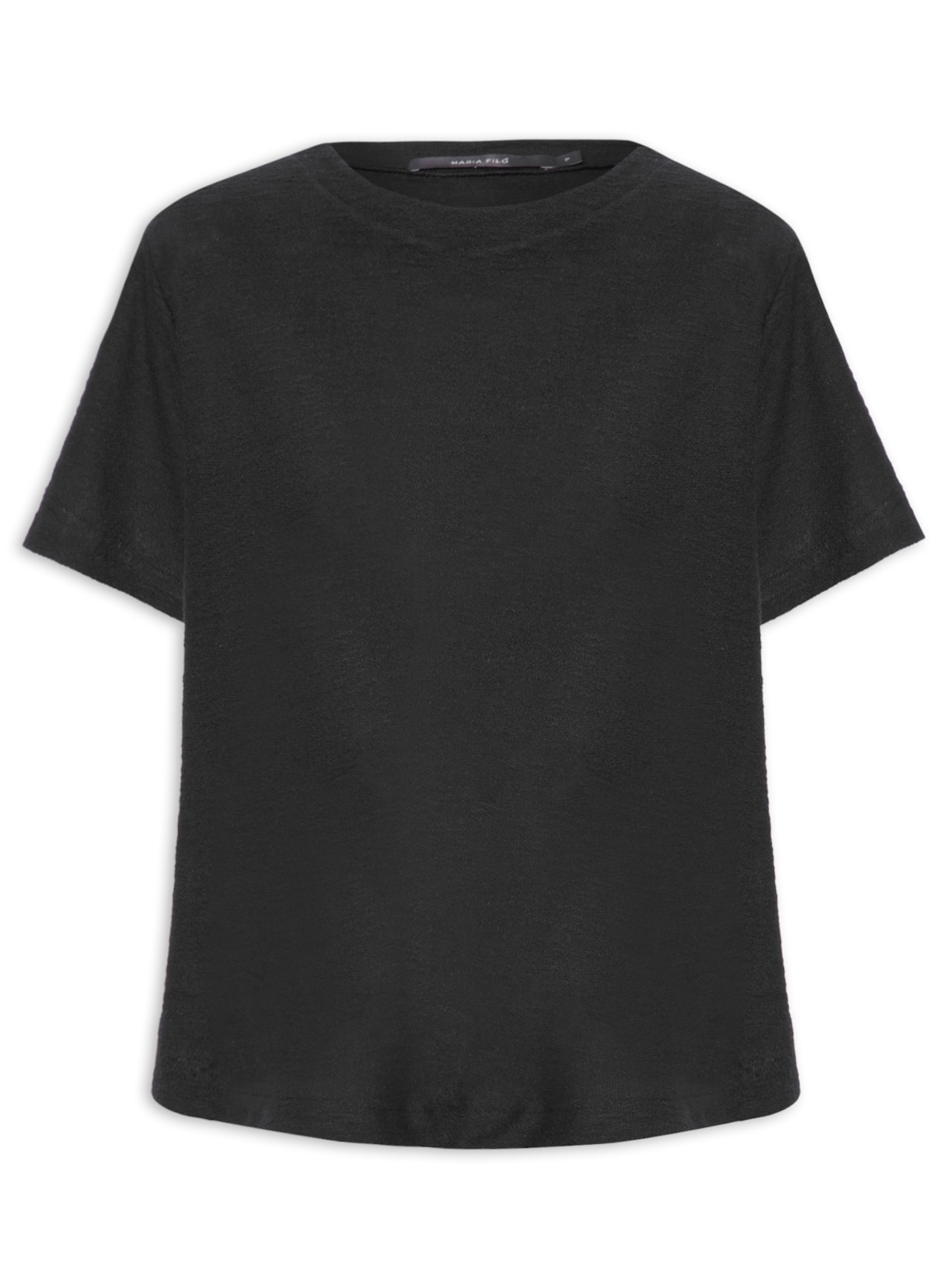 Blusa Feminina Quadrada Textura - Preto