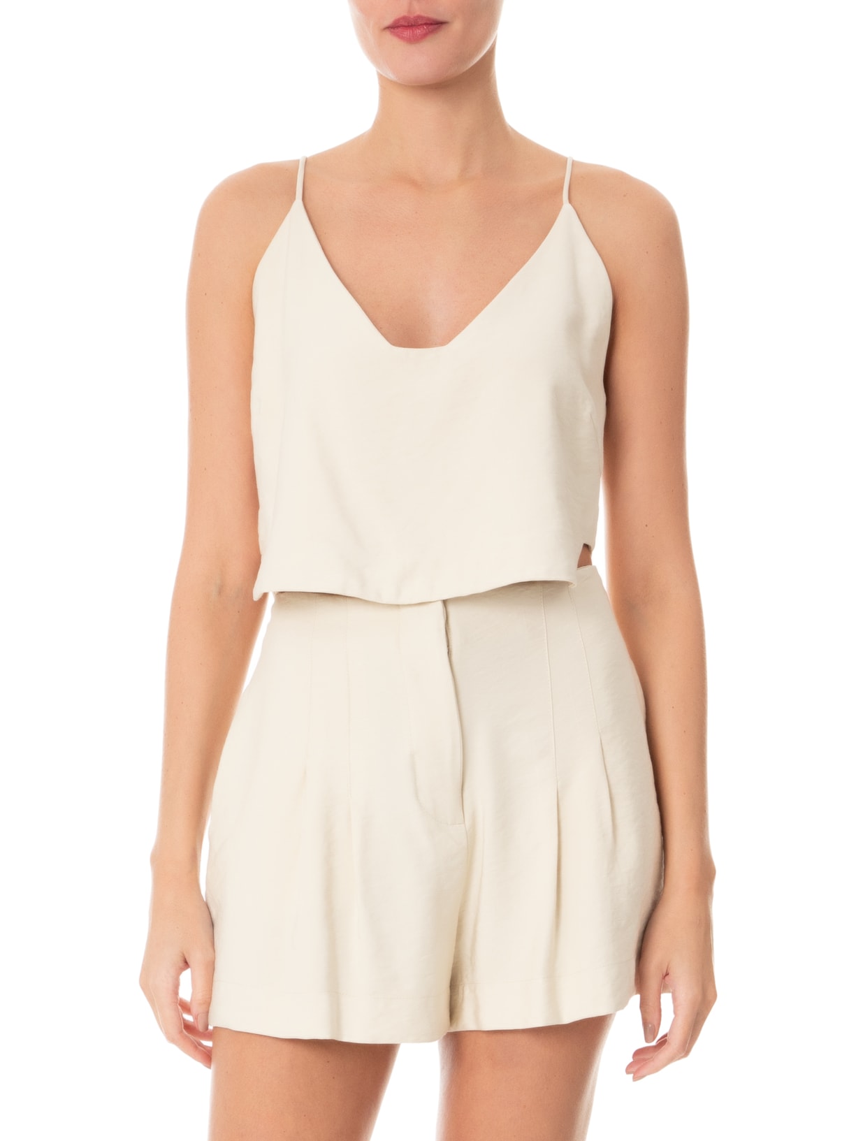 Blusa Feminina Quadradinha Bege Dress To