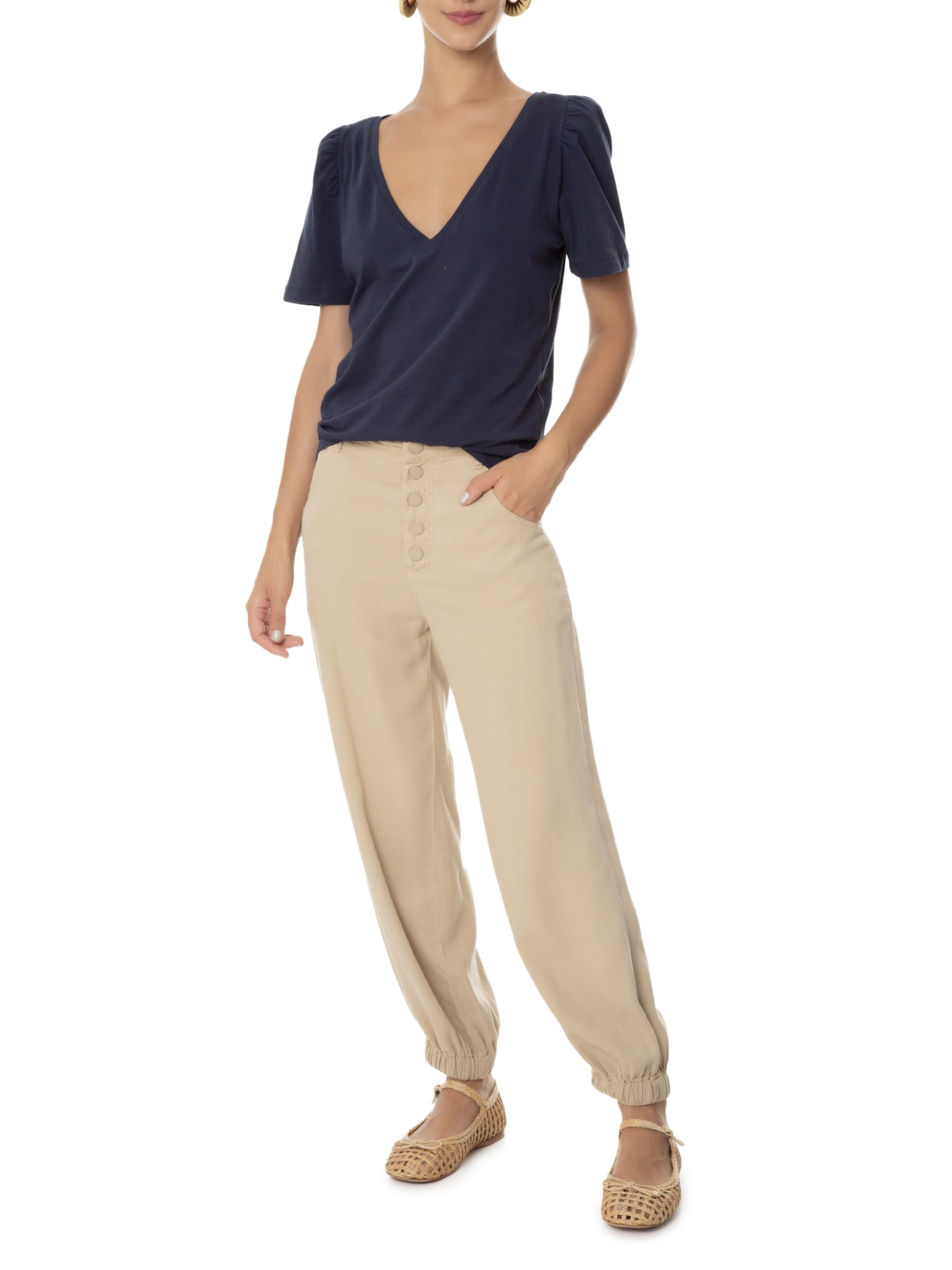 Blusa Feminina Queen M Azul Camys