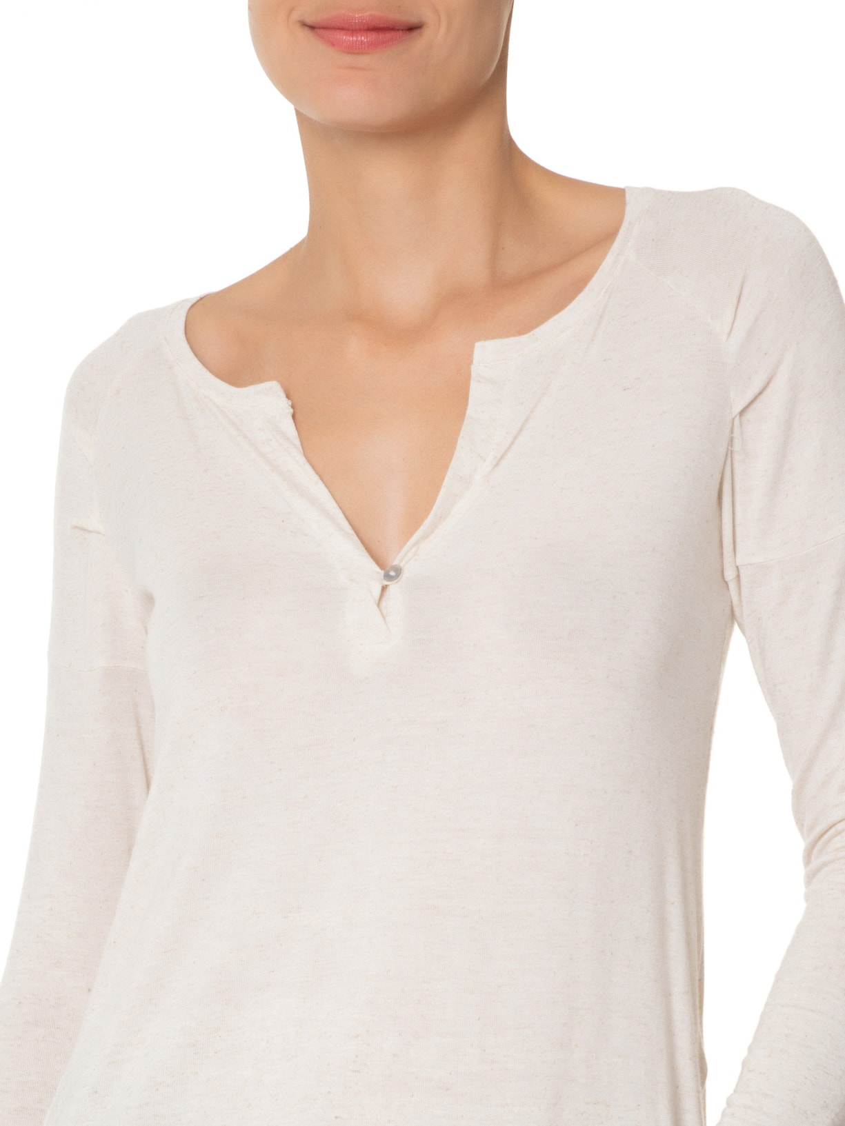 Blusa Feminina Raglan Desconstruída Basic Bege Animale