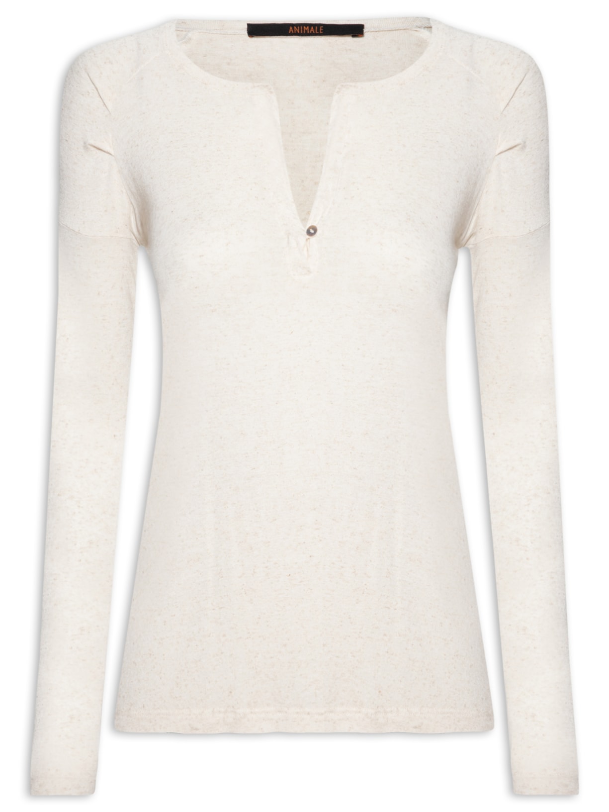 Blusa Feminina Raglan Desconstruída Basic - Bege