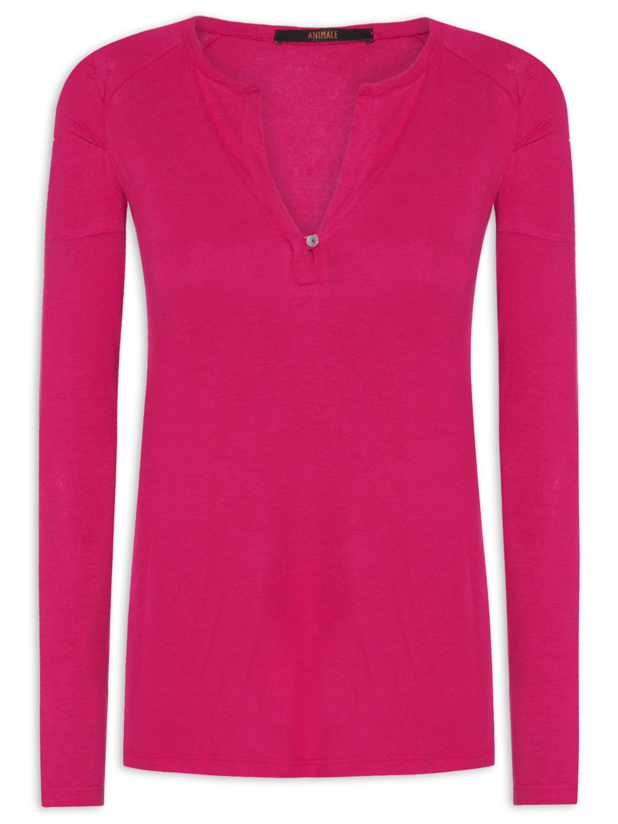 Blusa Feminina Raglan Desconstruída Basic Rosa Animale