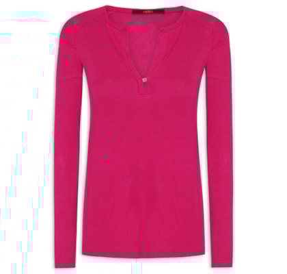 Blusa Feminina Raglan Desconstruída Basic - Rosa