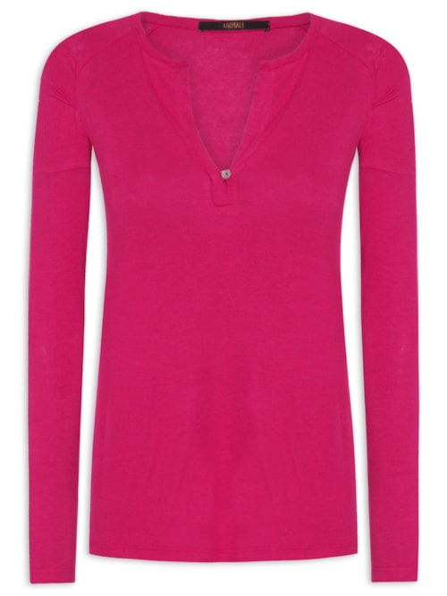Blusa Feminina Raglan Desconstruída Basic - Rosa