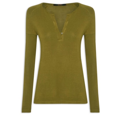 Blusa Feminina Raglan Desconstruída Basic - Verde