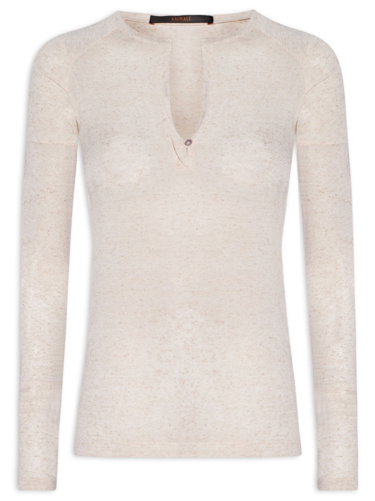 Blusa Feminina Raglan Desconstruída Básica Branco Animale