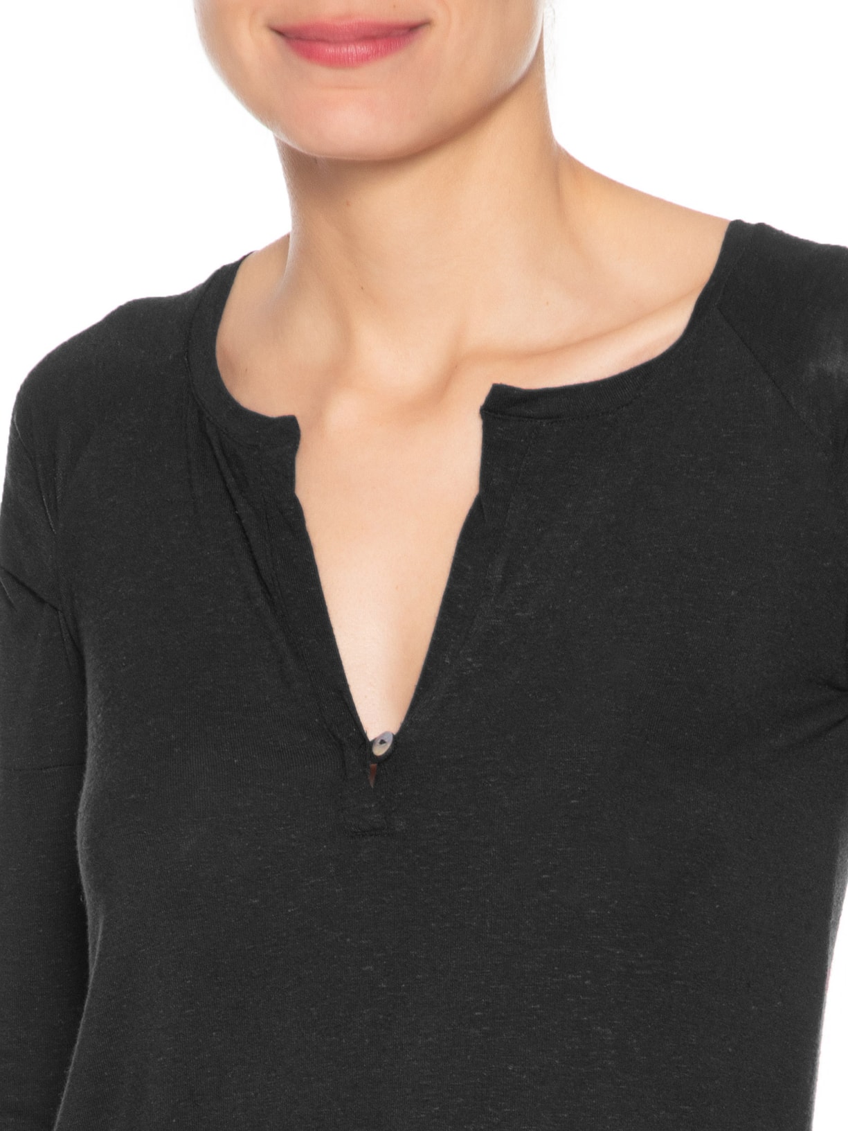 Blusa Feminina Raglan Desconstruída Básica Preto Animale