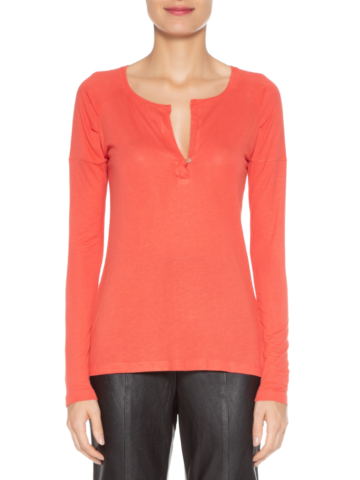 Blusa Feminina Raglan Desconstruída Laranja Animale