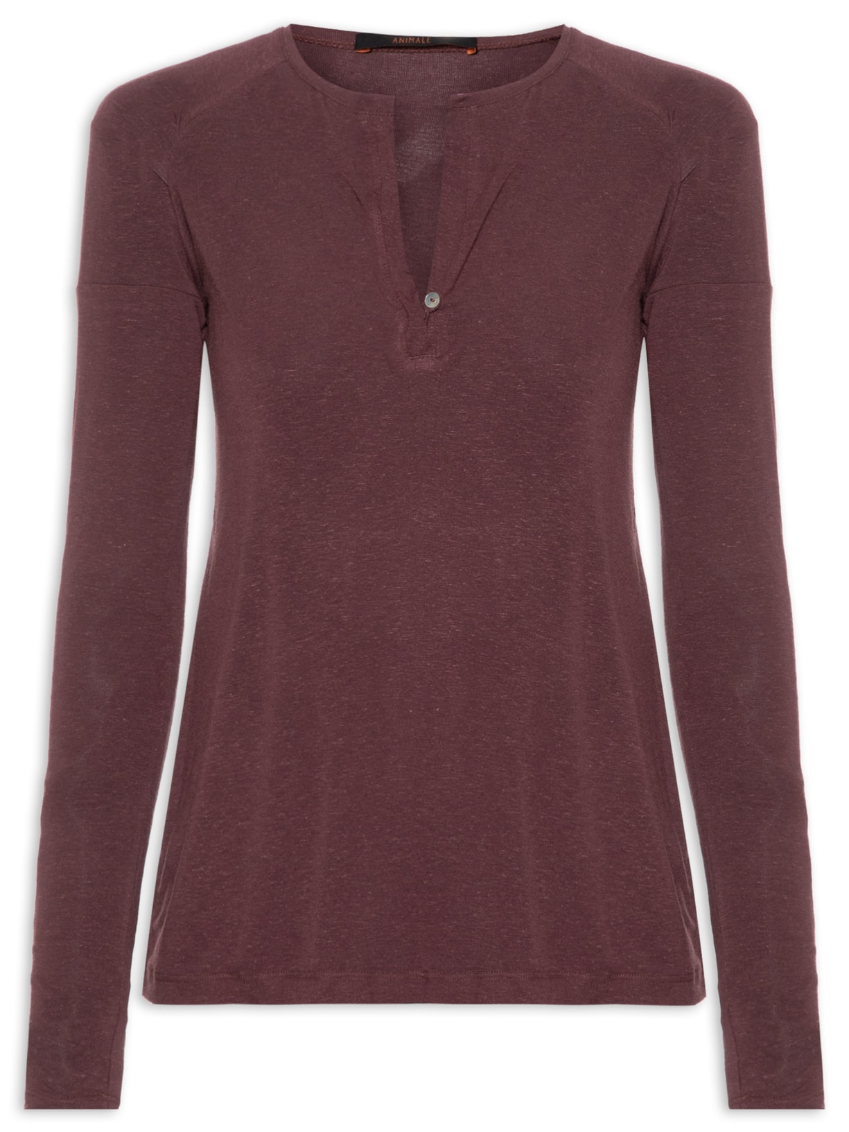 Blusa Feminina Raglan Desconstruída Marrom Animale