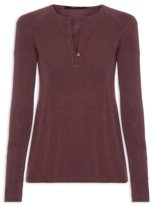 Blusa Feminina Raglan Desconstruída - Marrom
