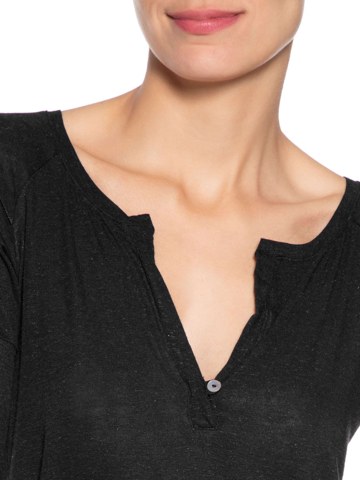 Blusa Feminina Raglan Desconstruída Preto Animale