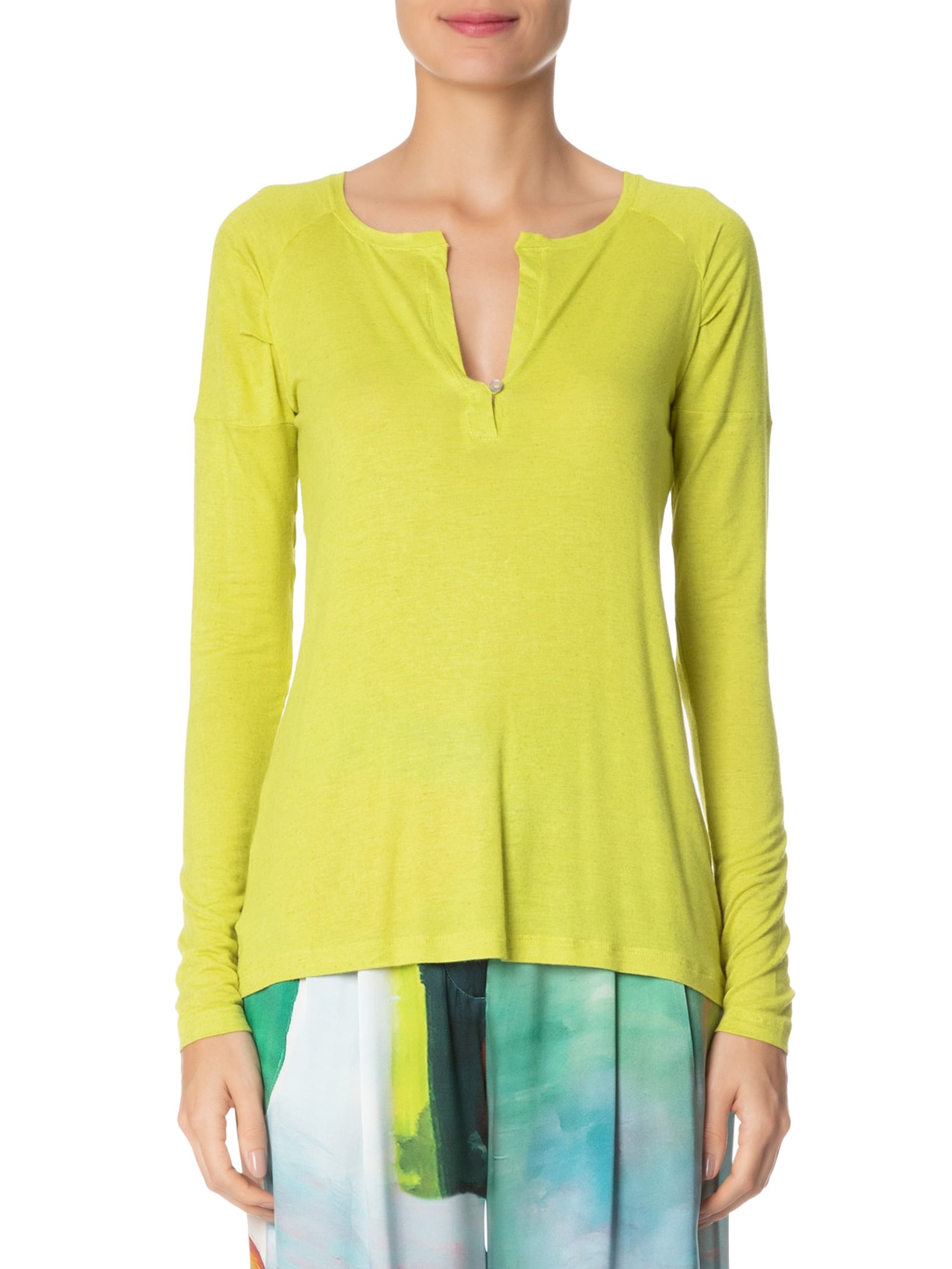 Blusa Feminina Raglan Desconstruída Verde Animale