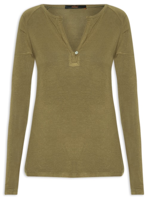 Blusa Feminina Raglan Desconstruída - Verde