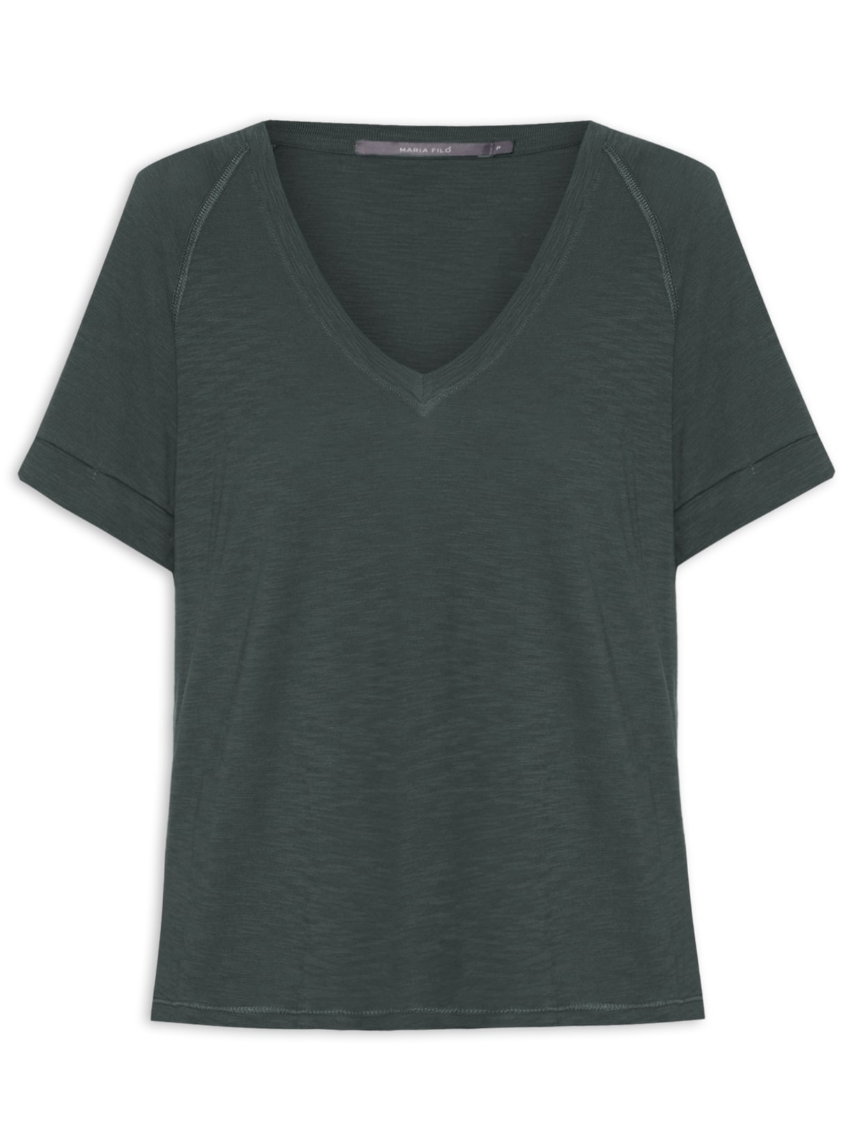 Blusa Feminina Raglan Detalhe Costura - Cinza