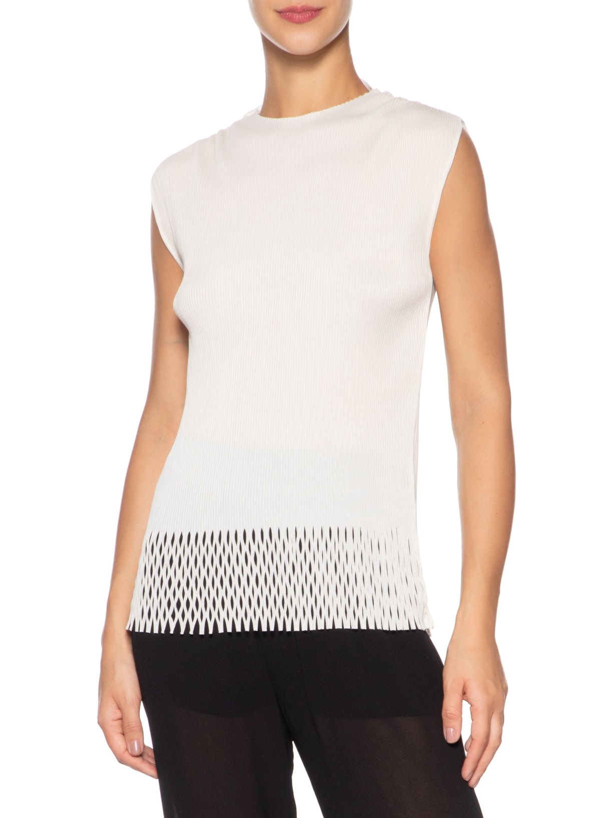 Blusa Feminina Raglan Gola Plisse Off White Osklen