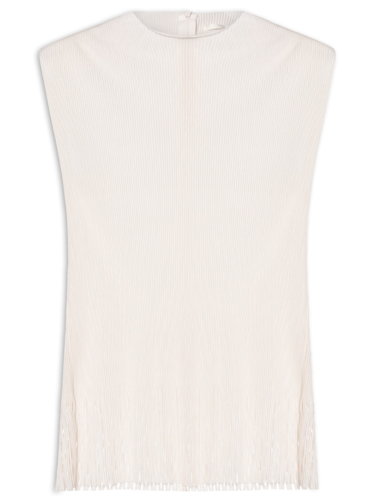 Blusa Feminina Raglan Gola Plisse - Off White