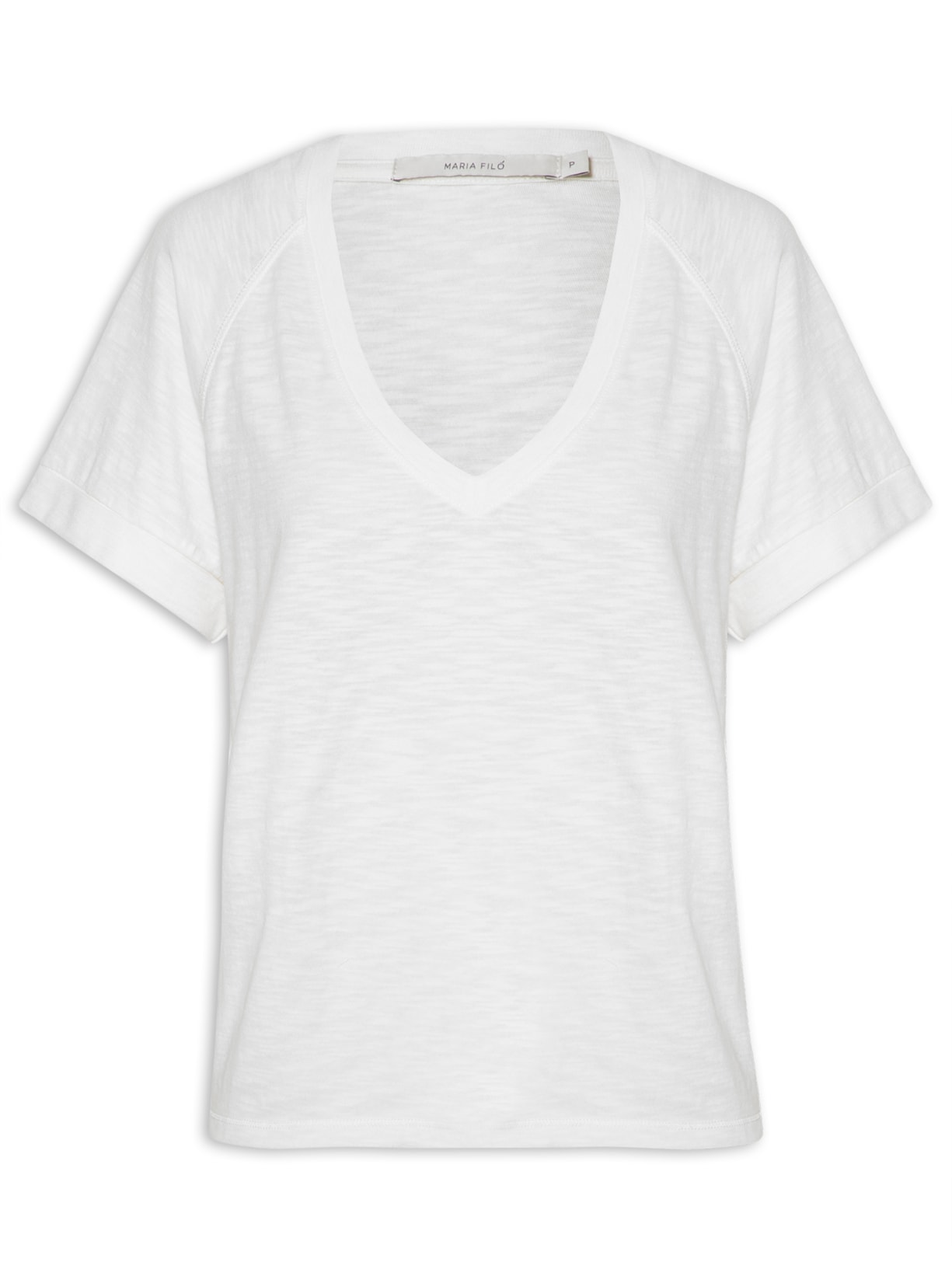 Blusa Feminina Raglan Manga Curta - Branco