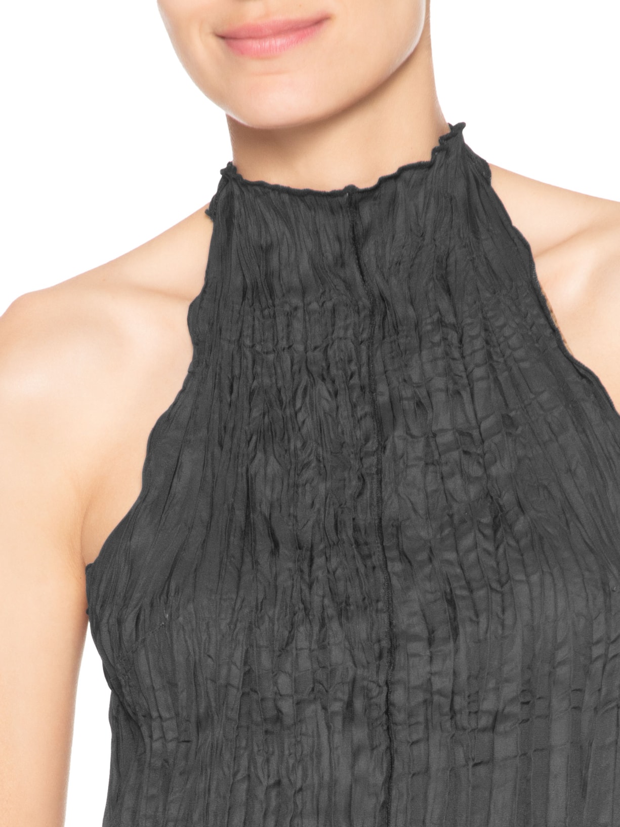 Blusa Feminina Raglan Wrinkle Satin Double Face Preto Osklen