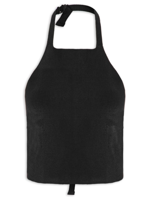 Blusa Feminina Rayon Frente Única - Preto