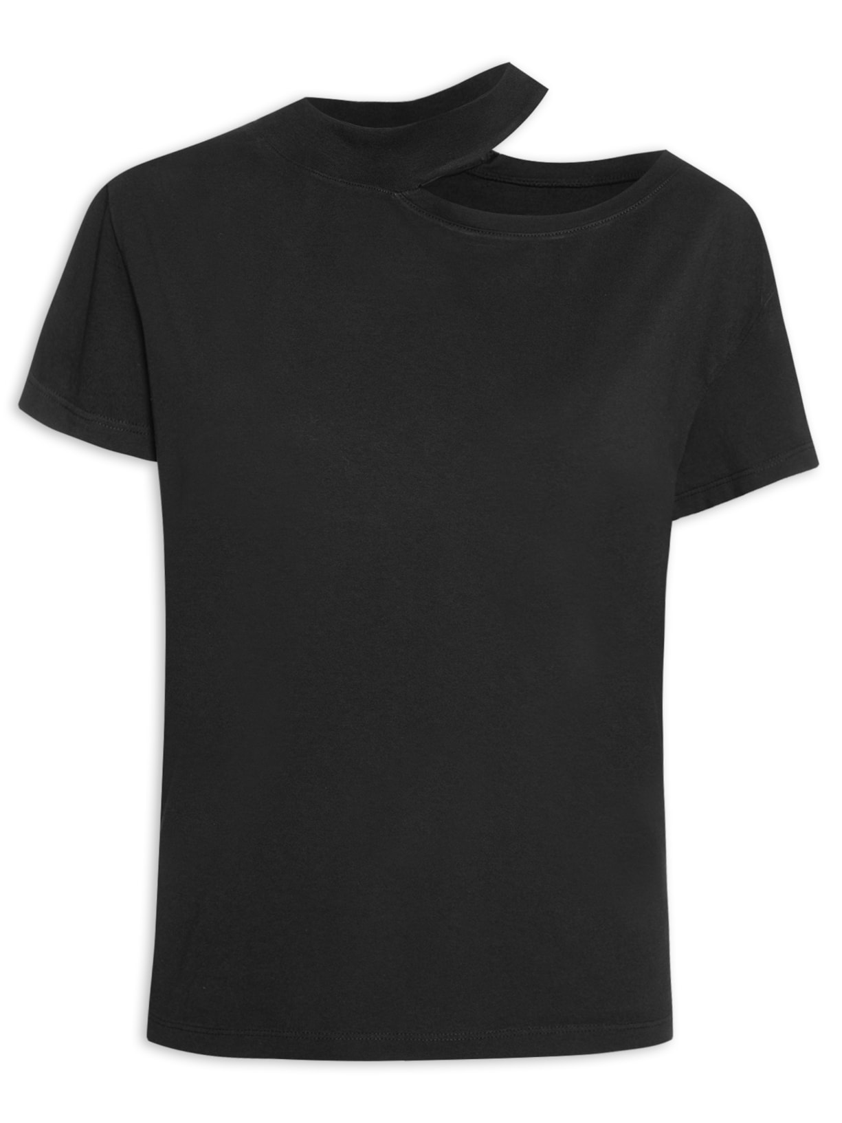 Blusa Feminina Recorte Ombro - Preto