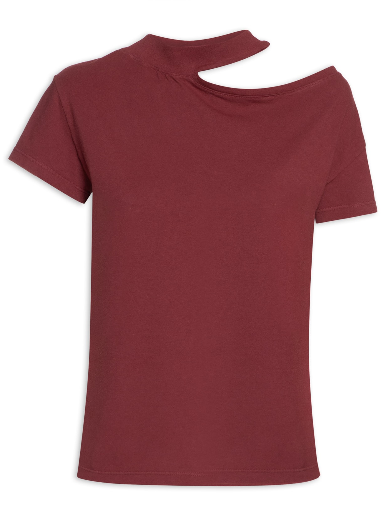 Blusa Feminina Recorte Ombro - Vinho