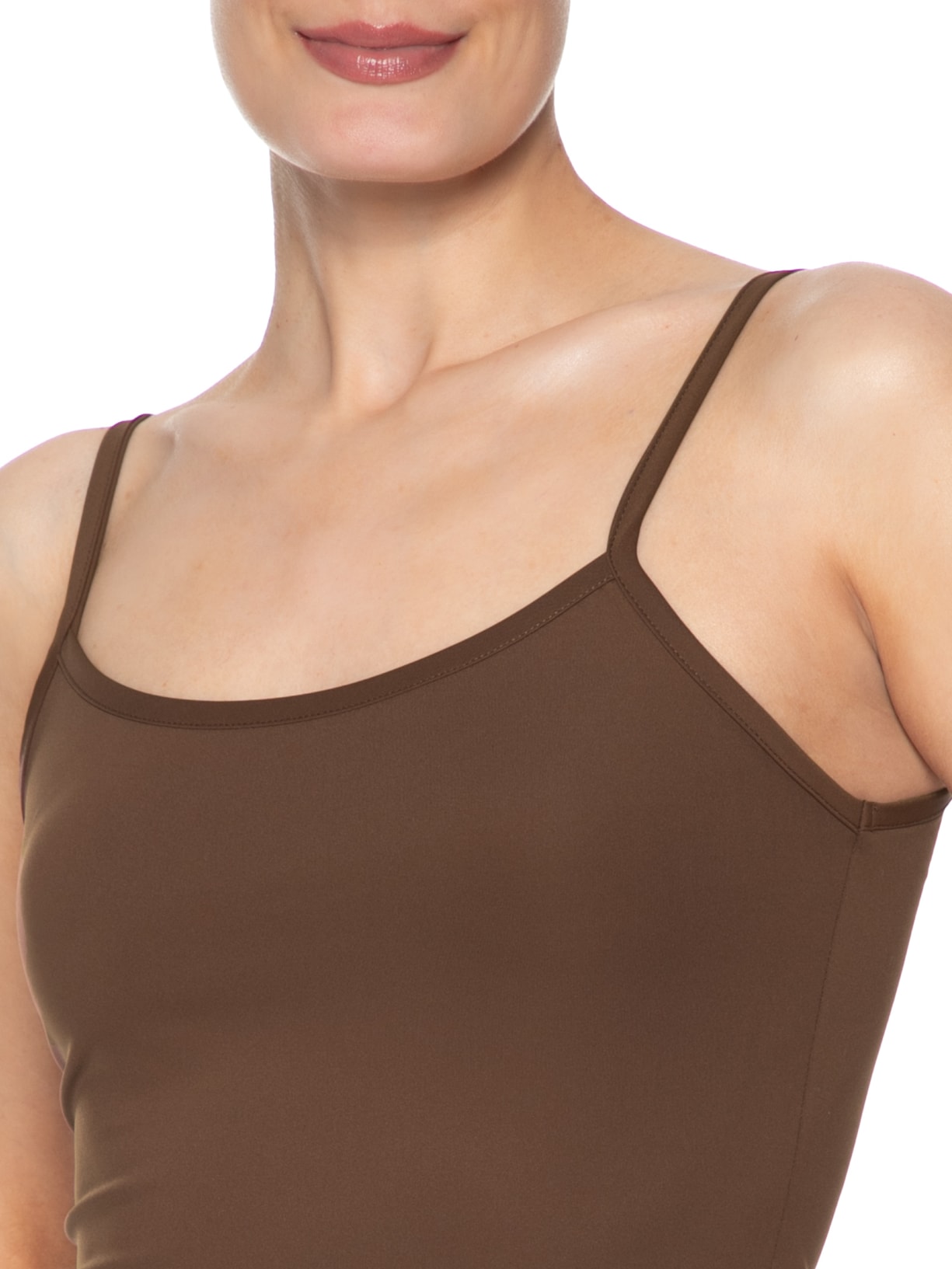 Blusa Feminina Regata Alcinha Marrom Basiq
