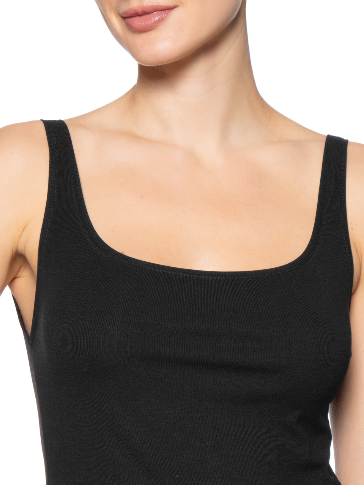 Blusa Feminina Regata Decote Quadrado Preto Animale