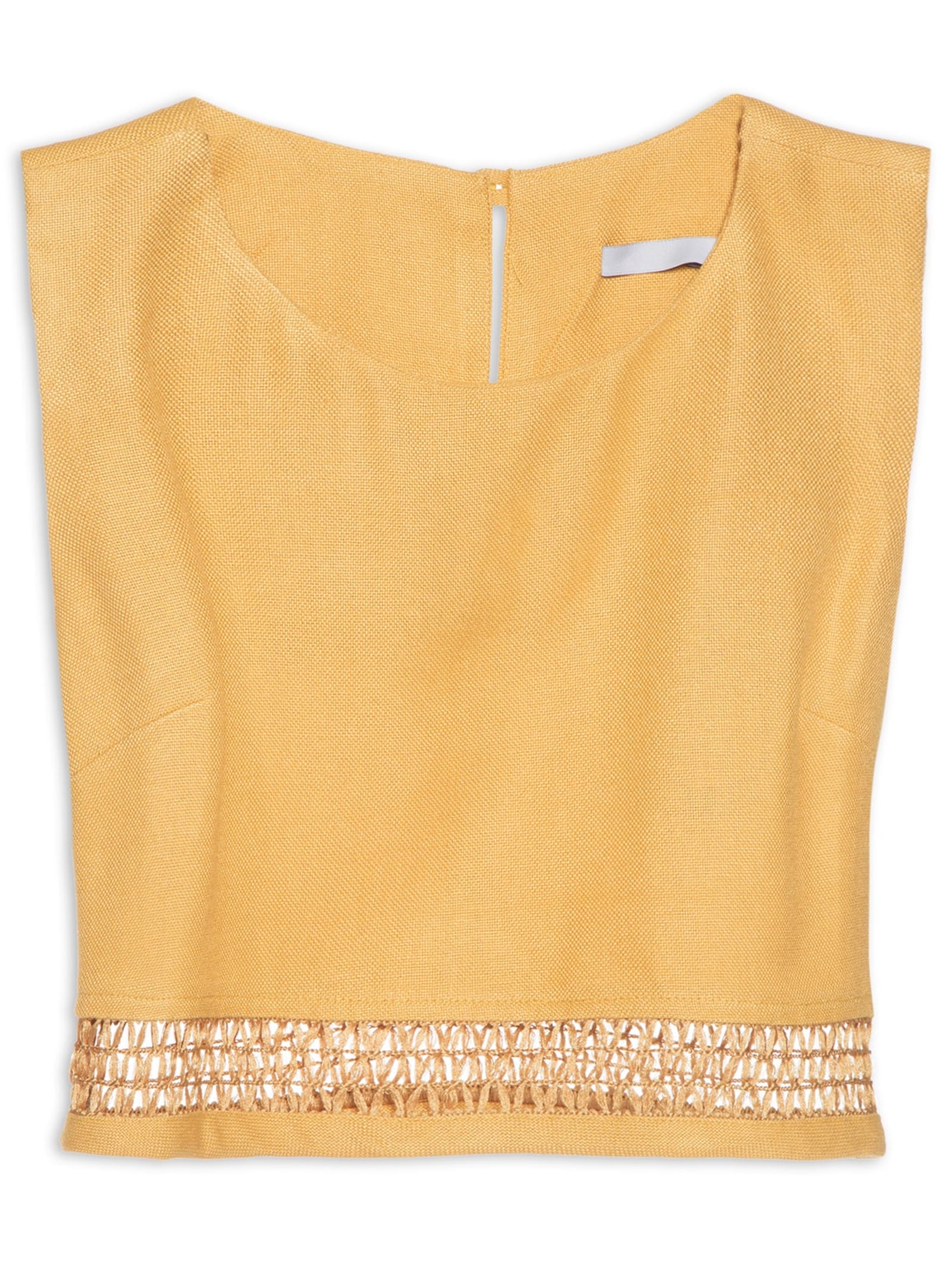 Blusa Feminina Regata Entremeio - Amarelo