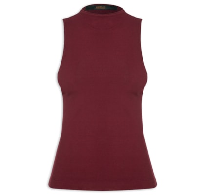 Blusa Feminina Regata Gola Alta - Vermelho