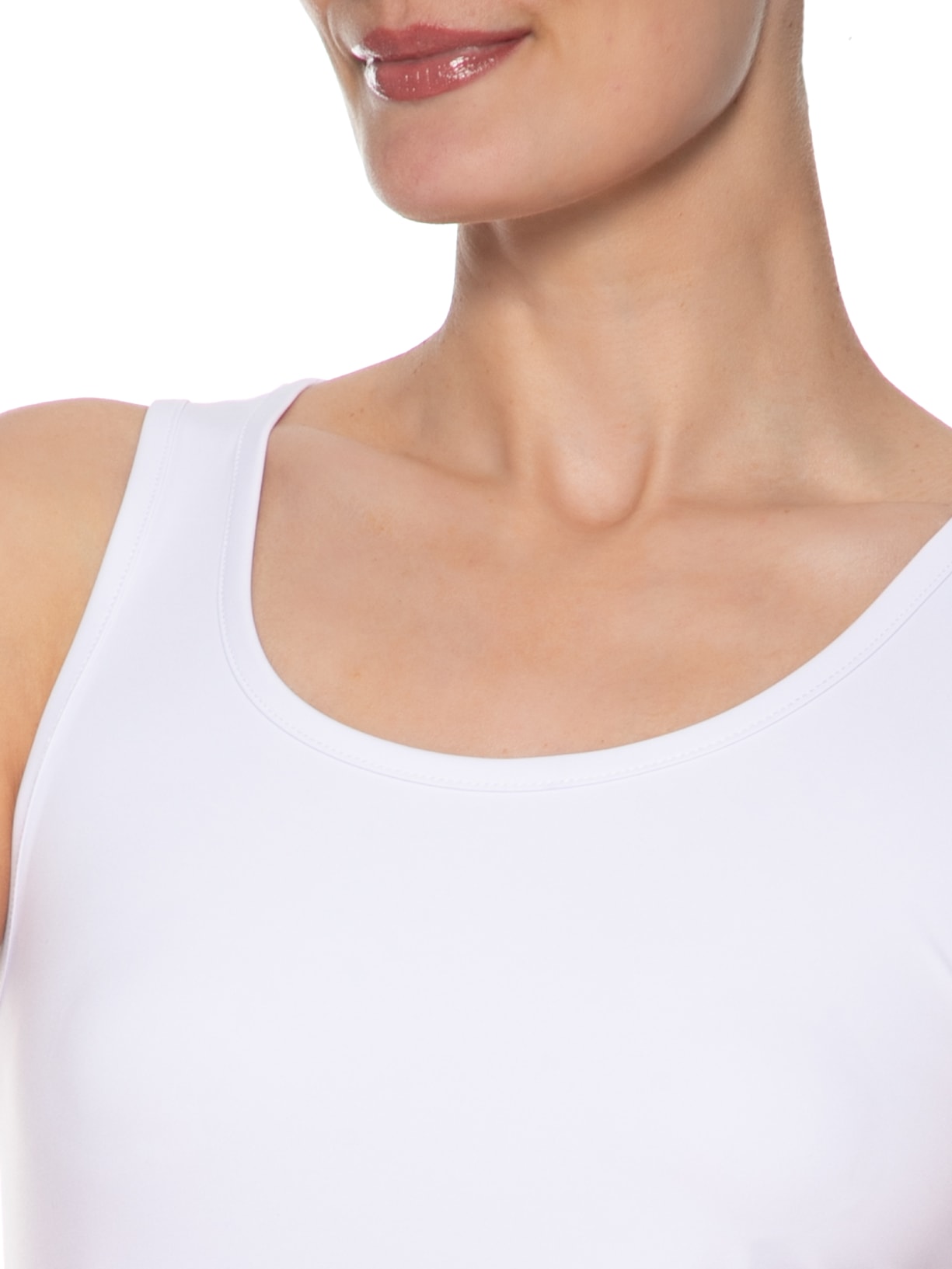 Blusa Feminina Regata Gola U Básica Branco Basiq
