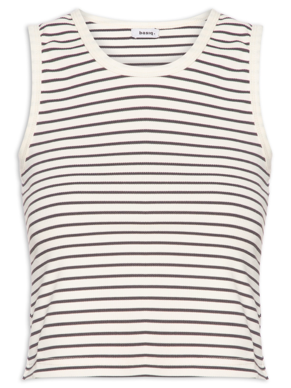 Blusa Feminina Regata Listrada Cinza Basiq