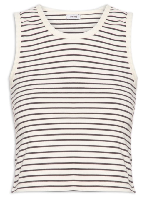 Blusa Feminina Regata Listrada - Cinza