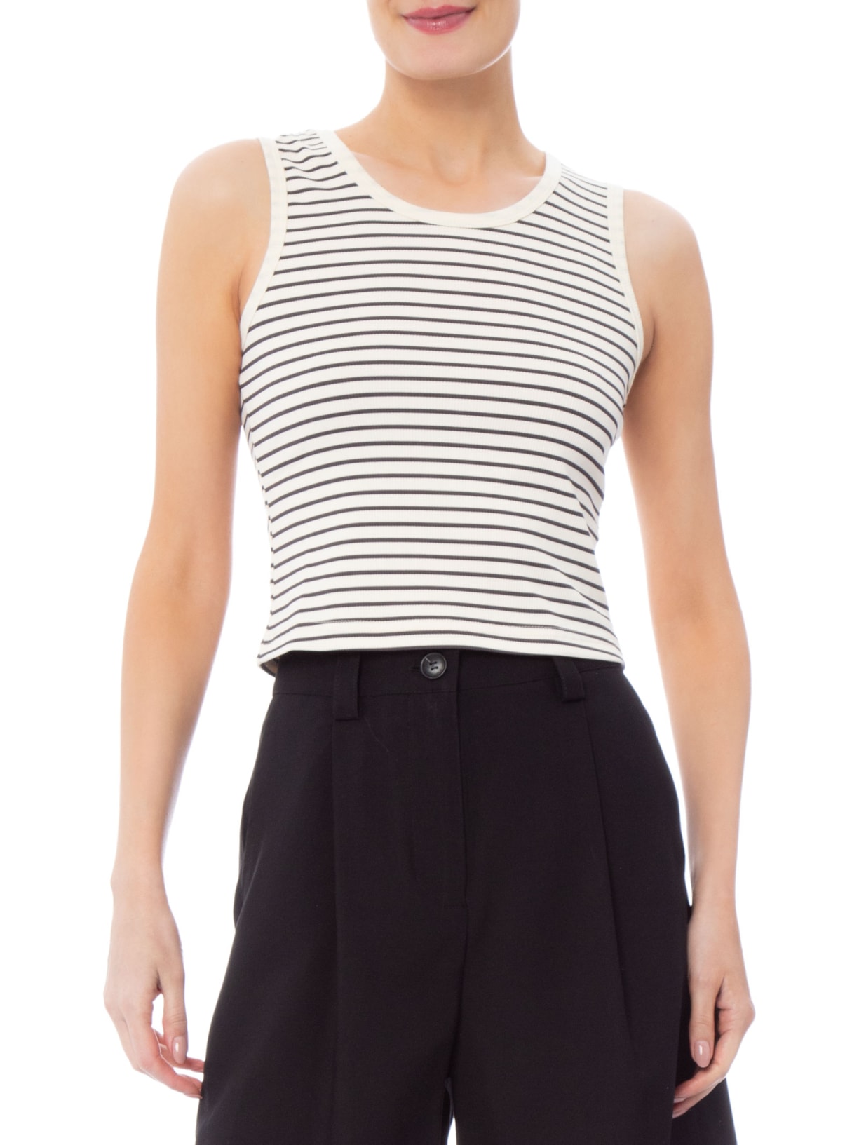 Blusa Feminina Regata Listrada Cinza Basiq