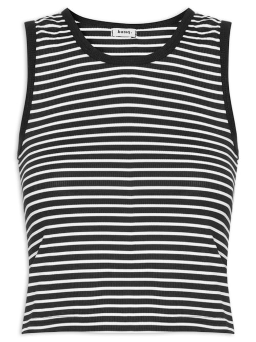 Blusa Feminina Regata Listrada - Preto