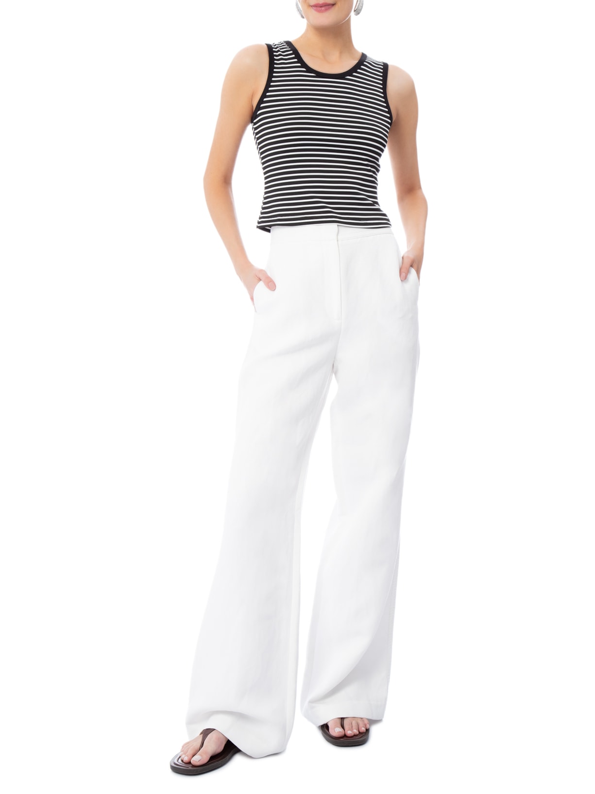 Blusa Feminina Regata Listrada Preto Basiq
