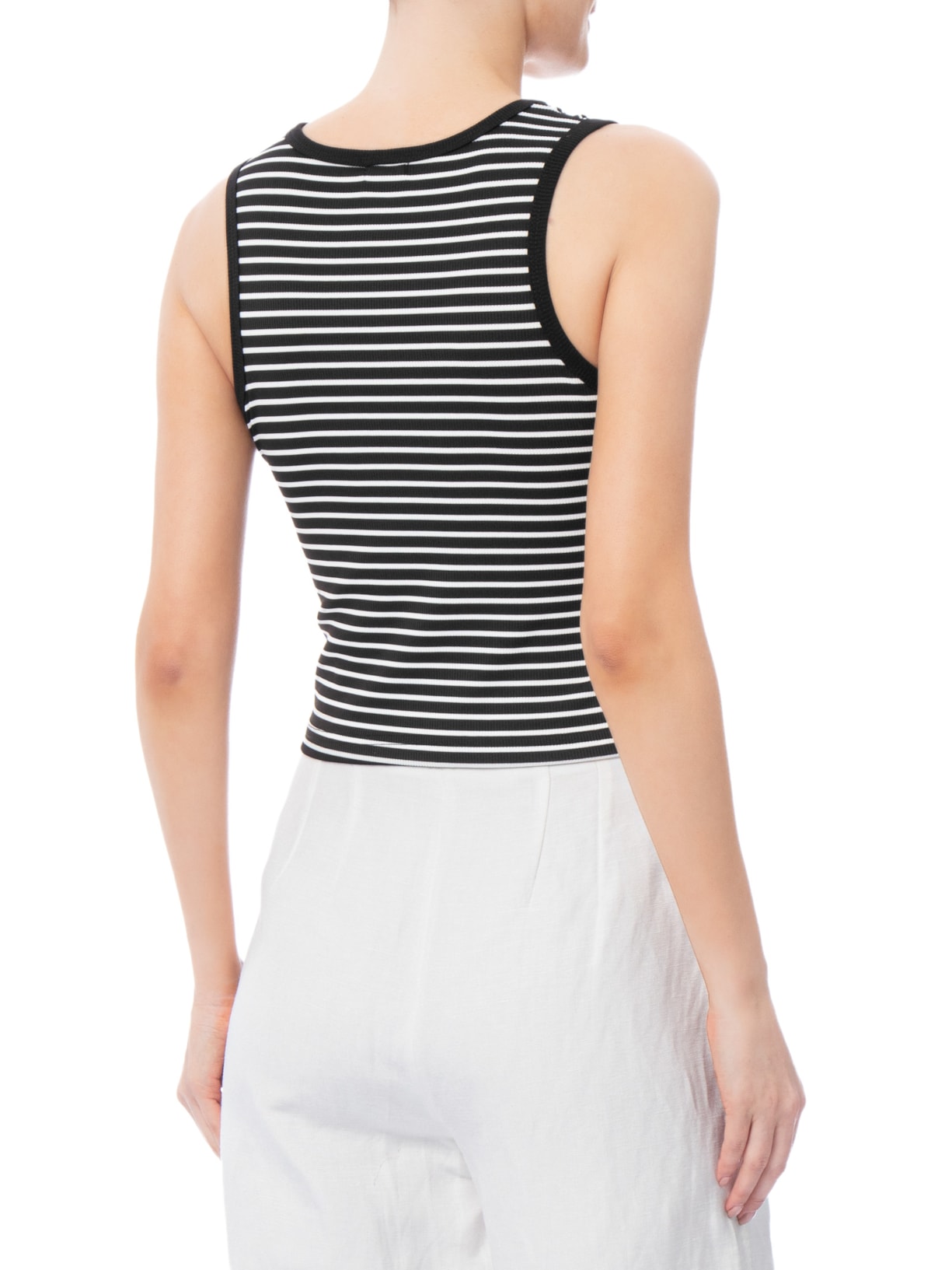 Blusa Feminina Regata Listrada Preto Basiq
