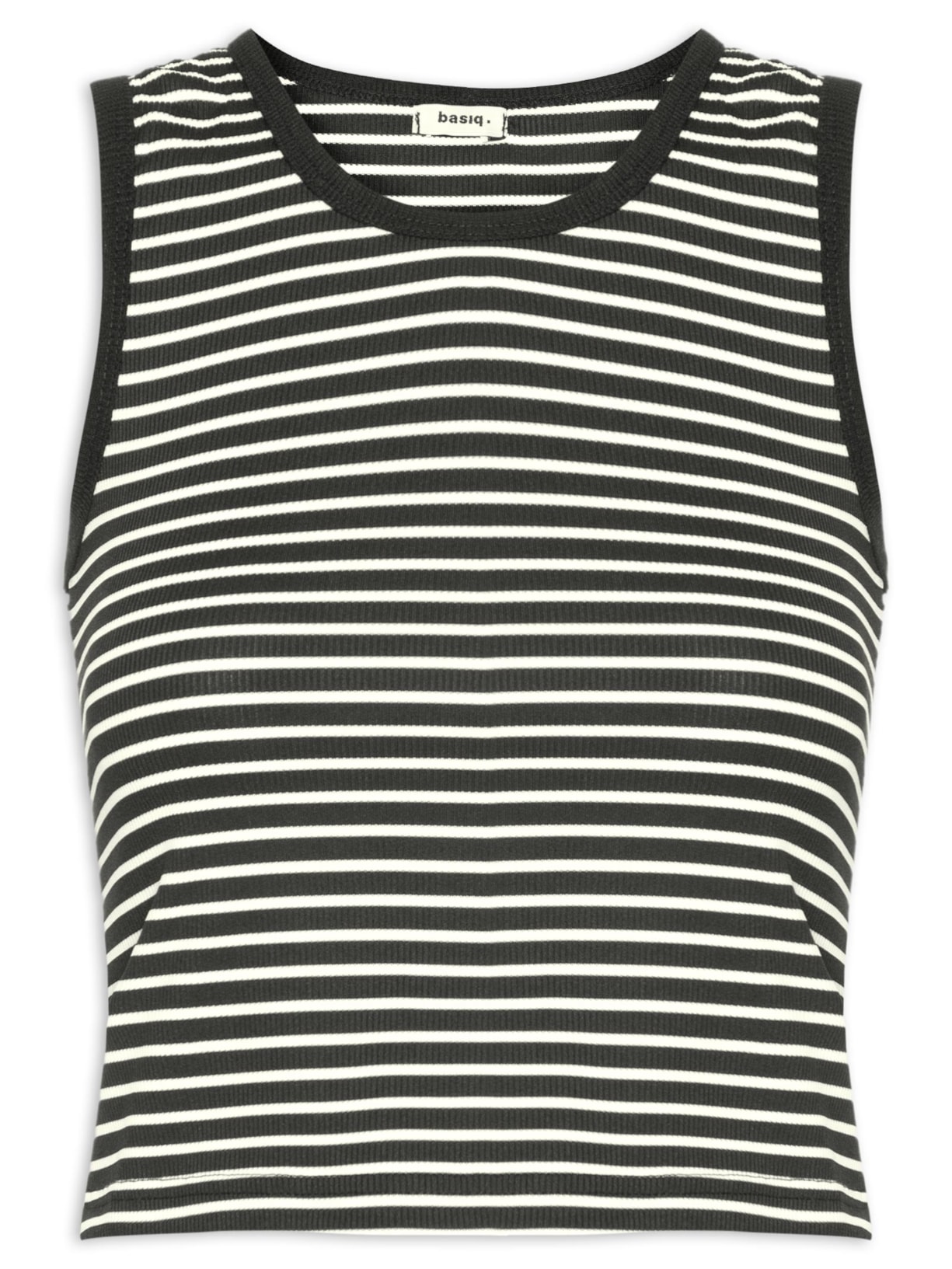 Blusa Feminina Regata Listrada Preto Basiq