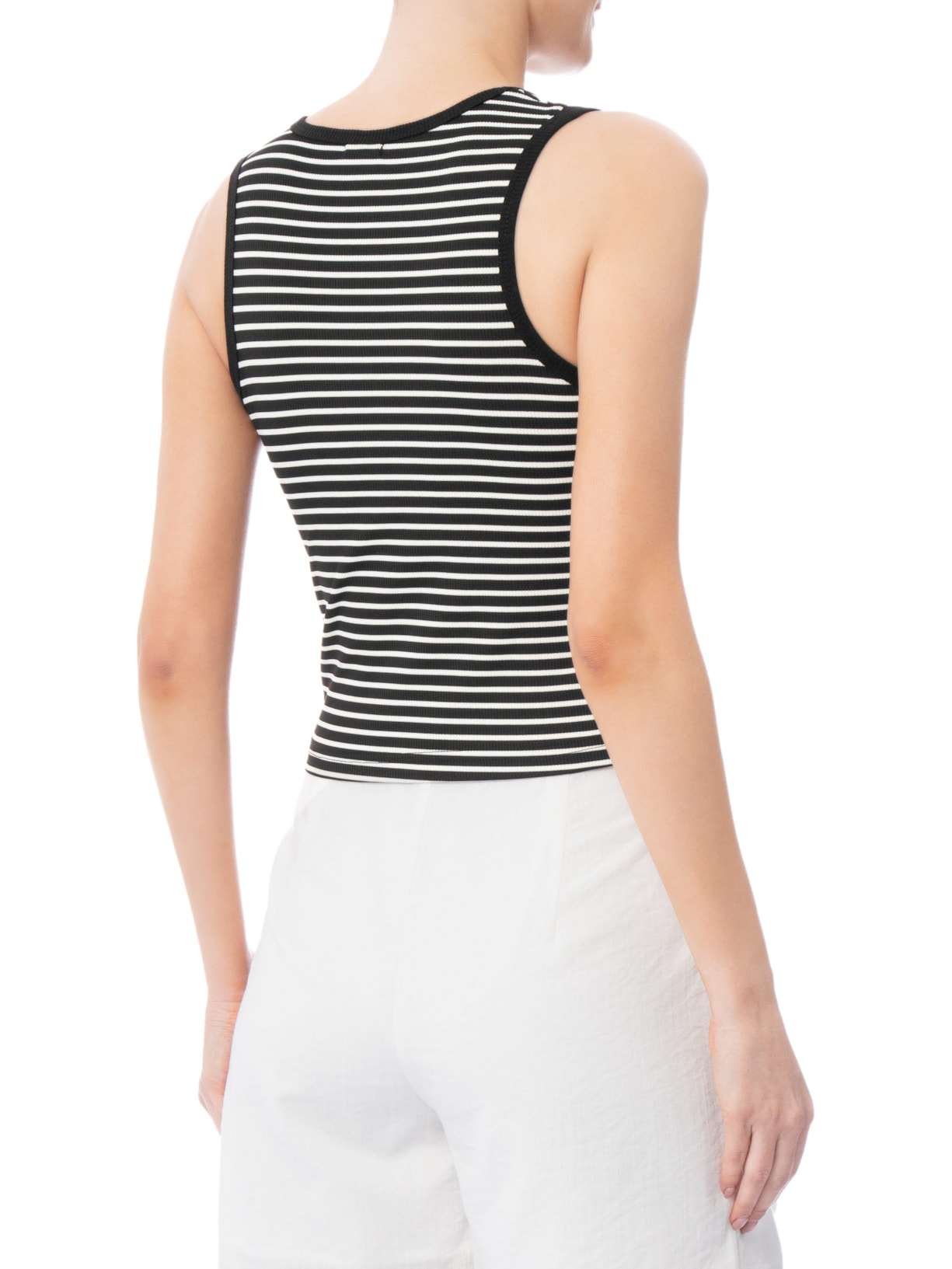 Blusa Feminina Regata Listrada Preto Basiq