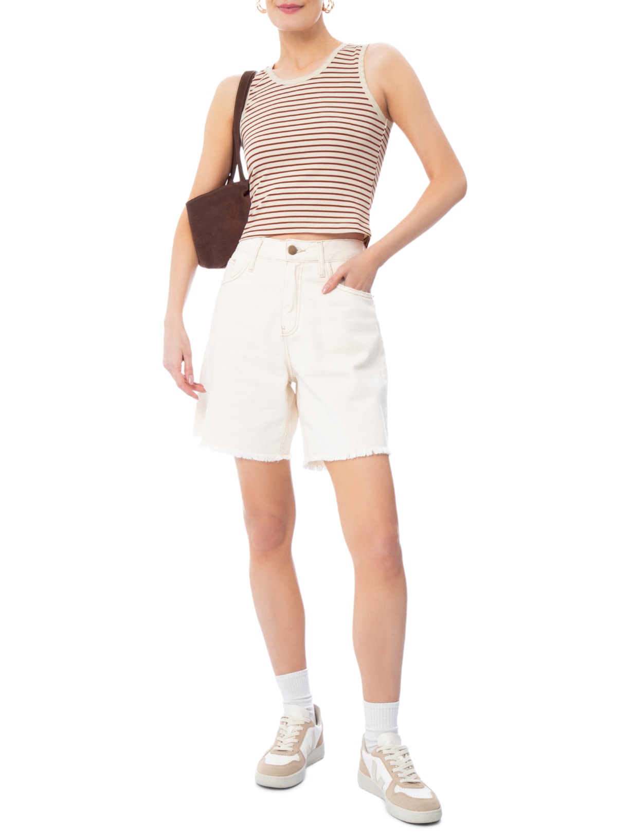 Blusa Feminina Regata Listrada Vermelho Basiq