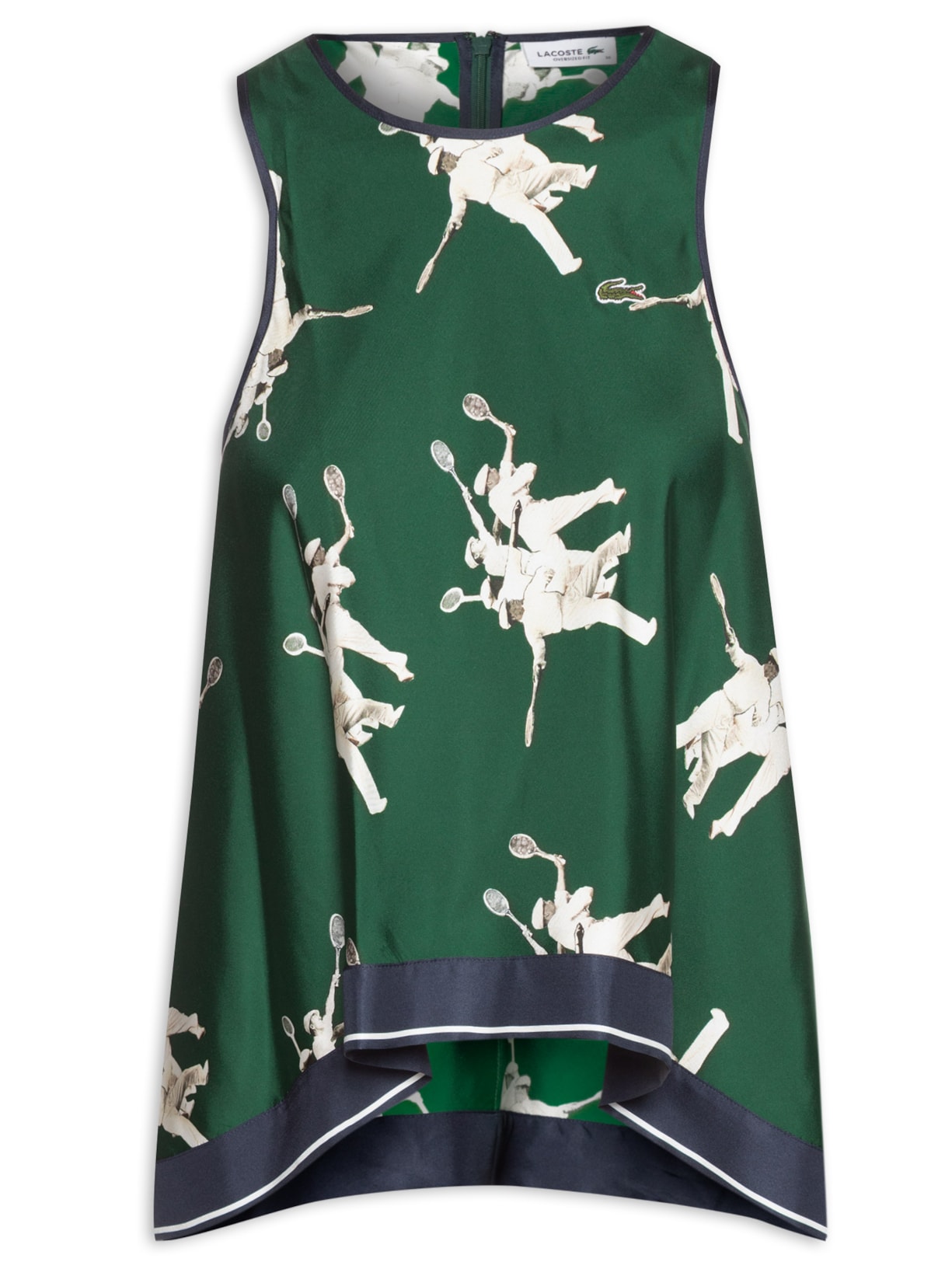 Blusa Feminina Regata Seda Seasonal Full Print - Verde