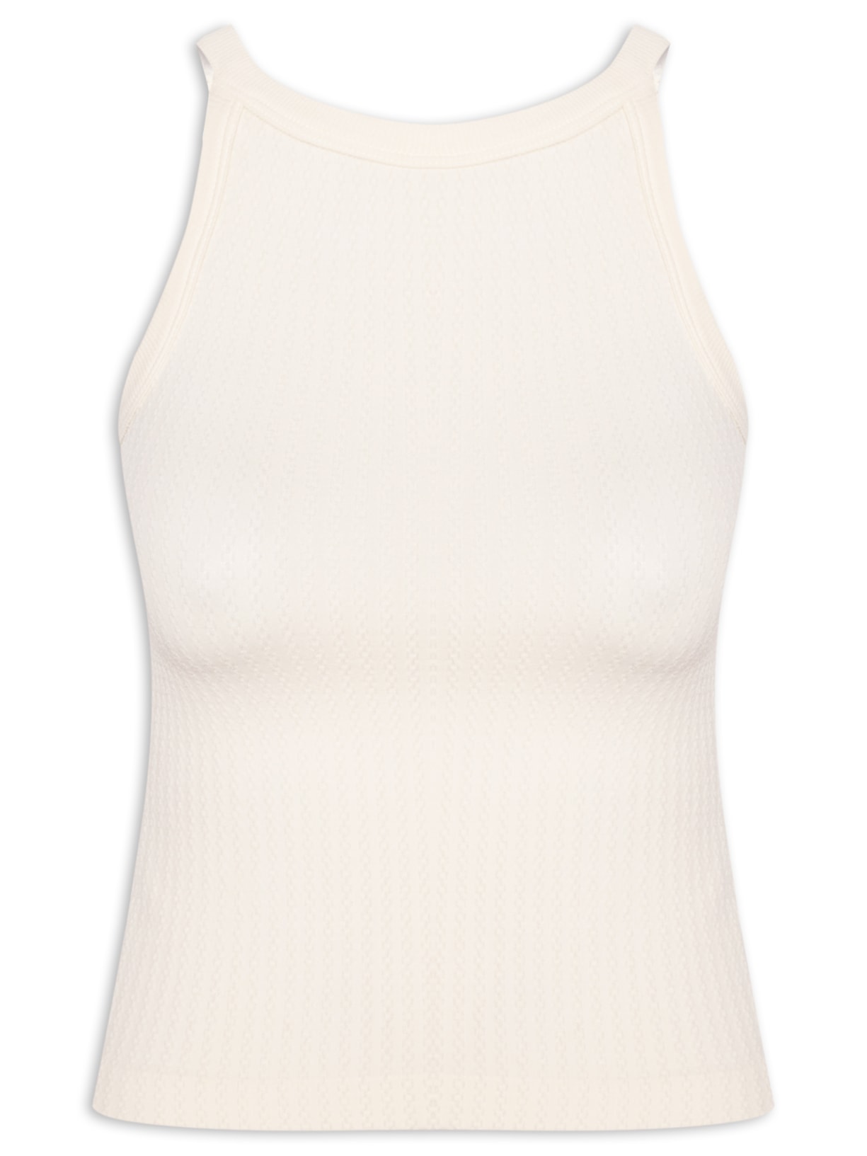 Blusa Feminina Regata Sem Costura Off White Basiq