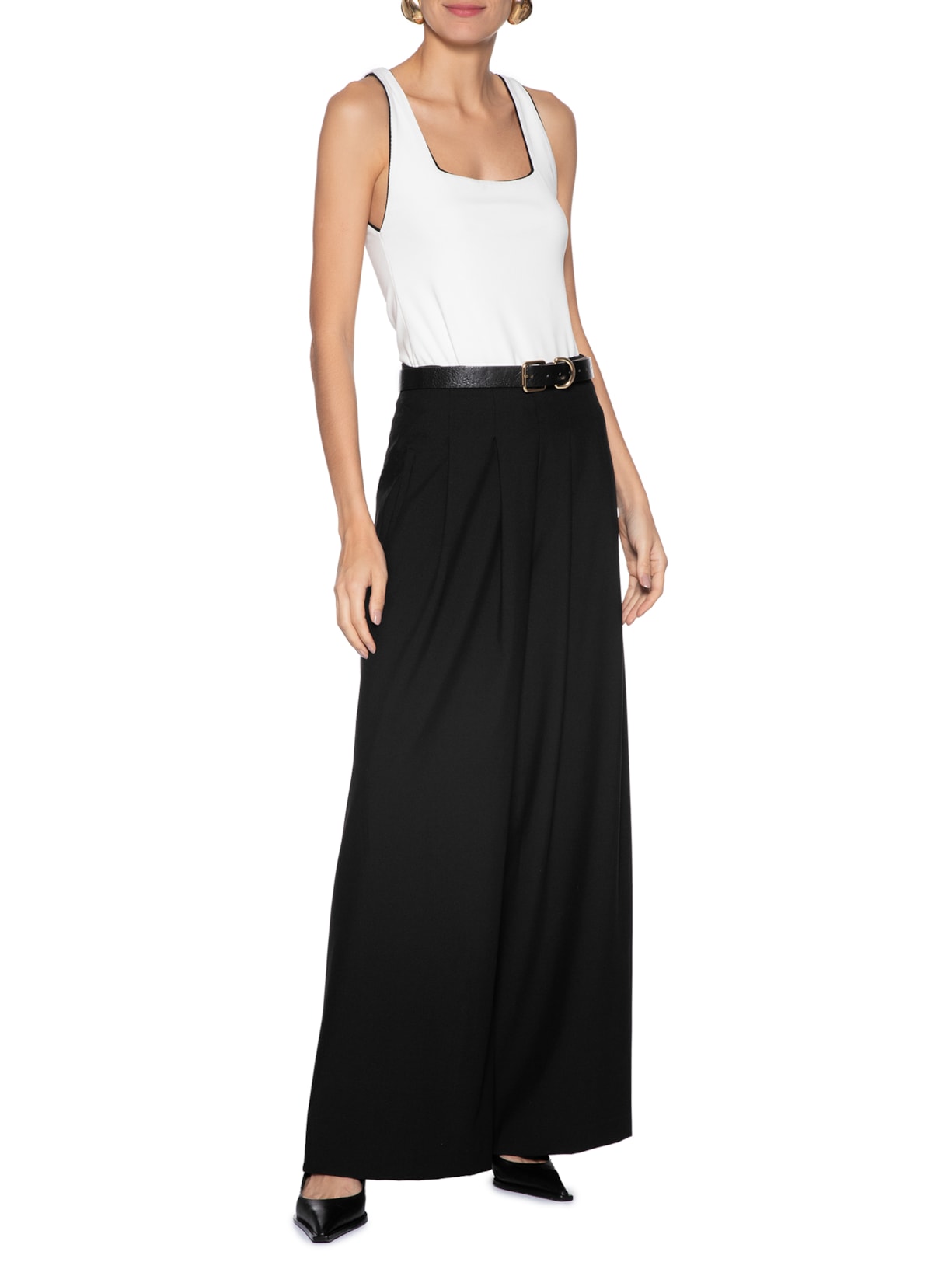 Blusa Feminina Regata Vivos P&B Branco Animale