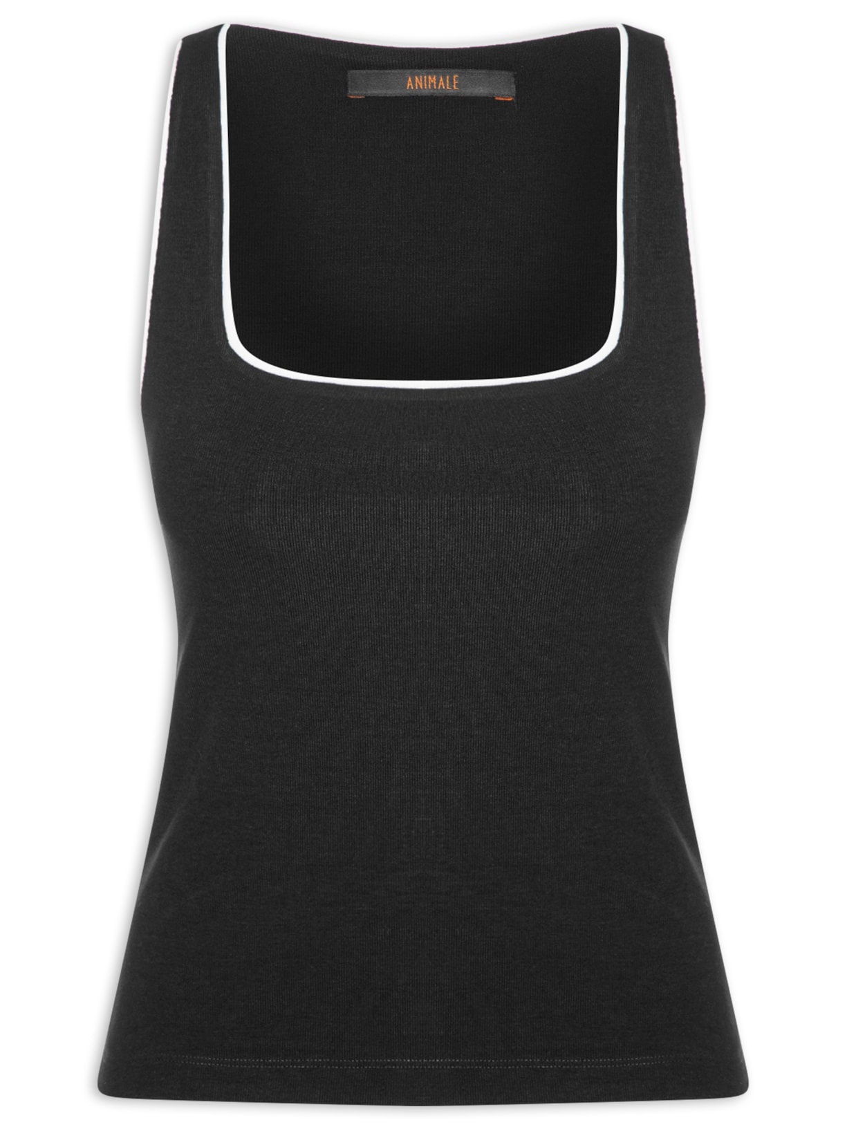 Blusa Feminina Regata Vivos P&B Preto Animale