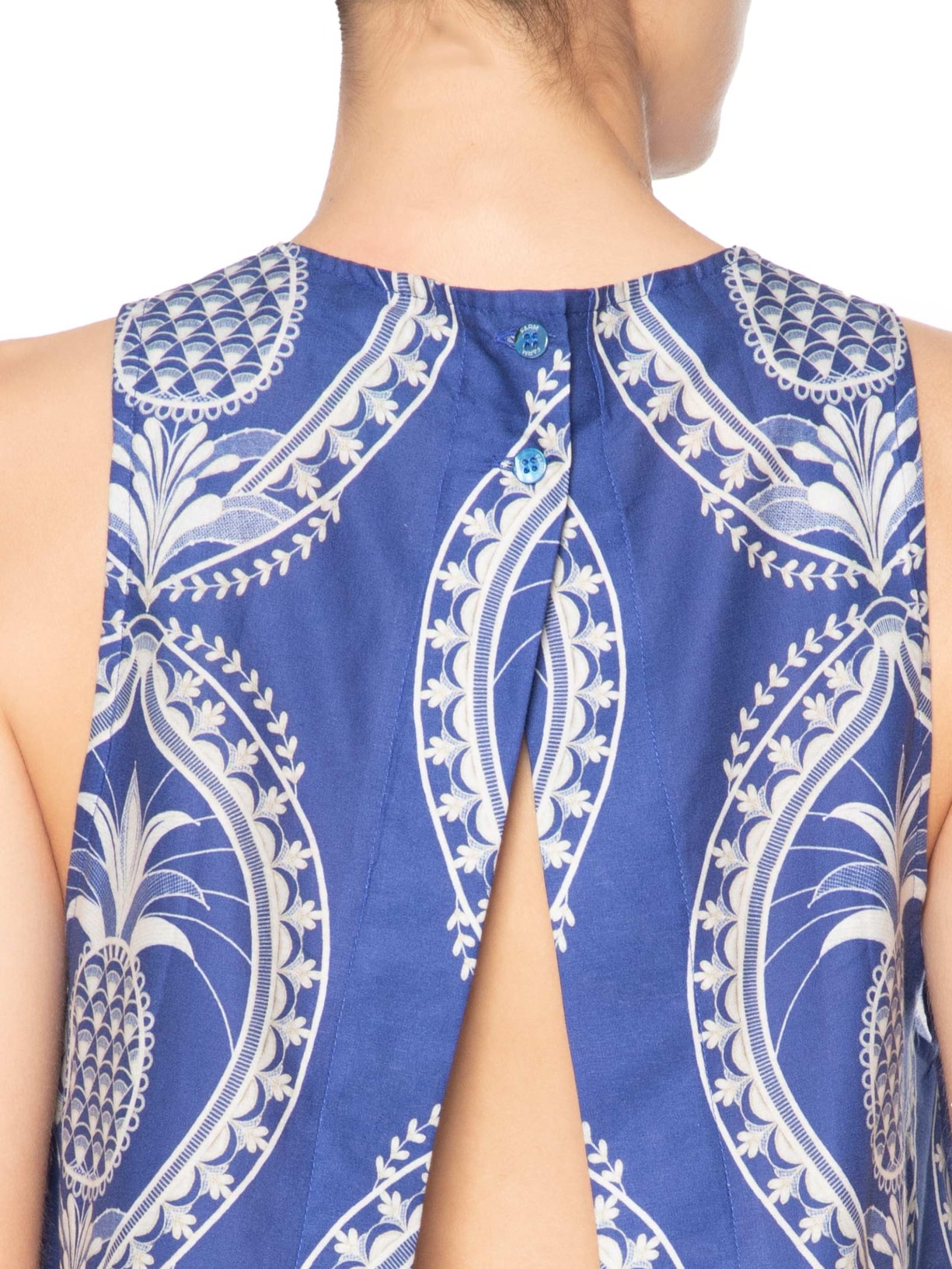 Blusa Feminina Relicario De Abacaxi Azul Farm